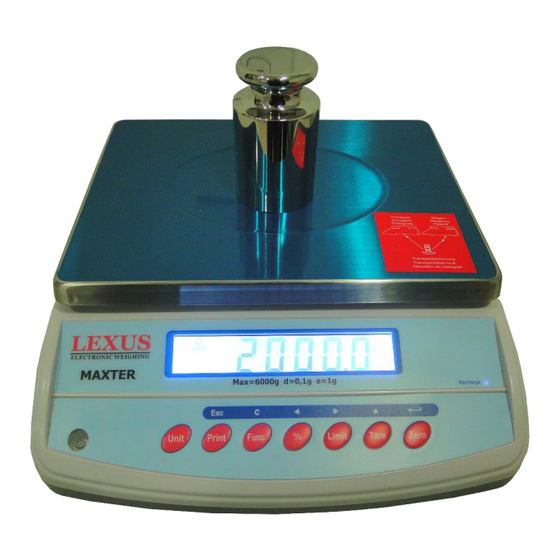 Lexus Electronic Weighing MAXTER Manual Del Usuario
