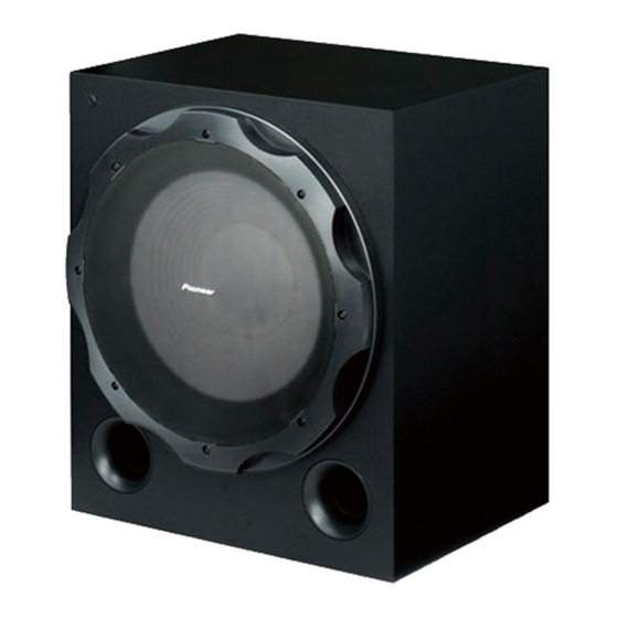 Pioneer S-RS3SW Manual De Instrucciones