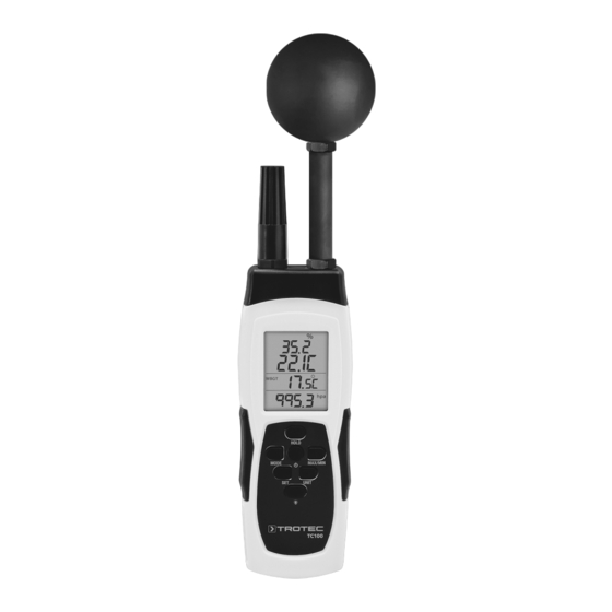 Trotec TC100 Guia De Inicio Rapido