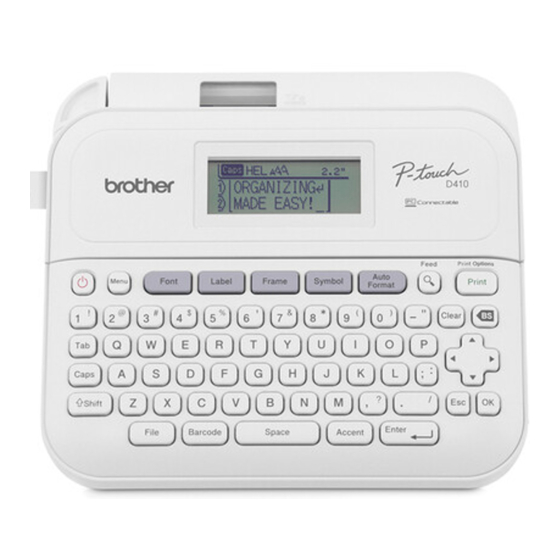 Brother P-TOUCH PT-D410 Manual Del Usuario