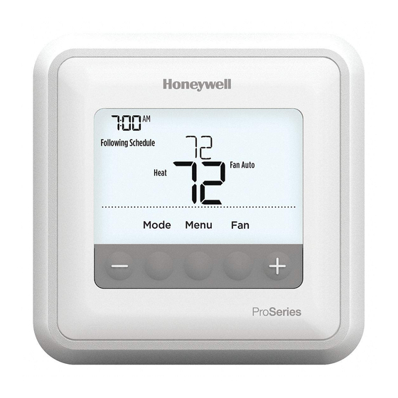Honeywell Home T4 Pro Manual De Instrucciones