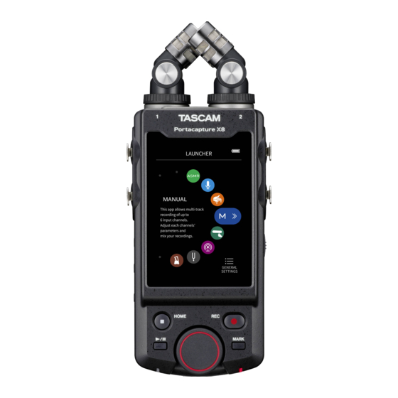 Tascam Portacapture X8 Manual De Referencia