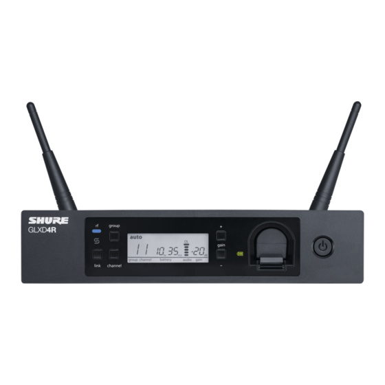 Shure GLXD4R+ Manual De Instrucciones
