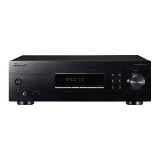 Pioneer SX-20-K Guia De Inicio Rapido