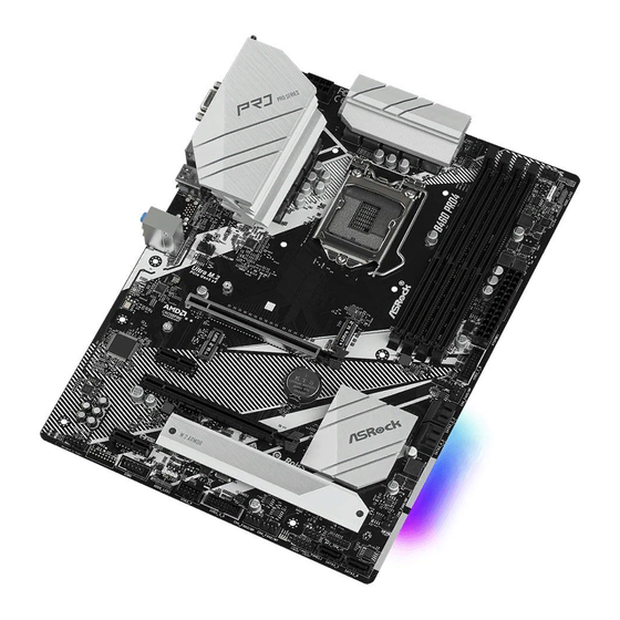 ASROCK B460 Pro4 Manuales