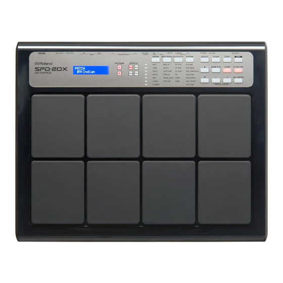 Roland OCTAPAD SPD-20X Manuales