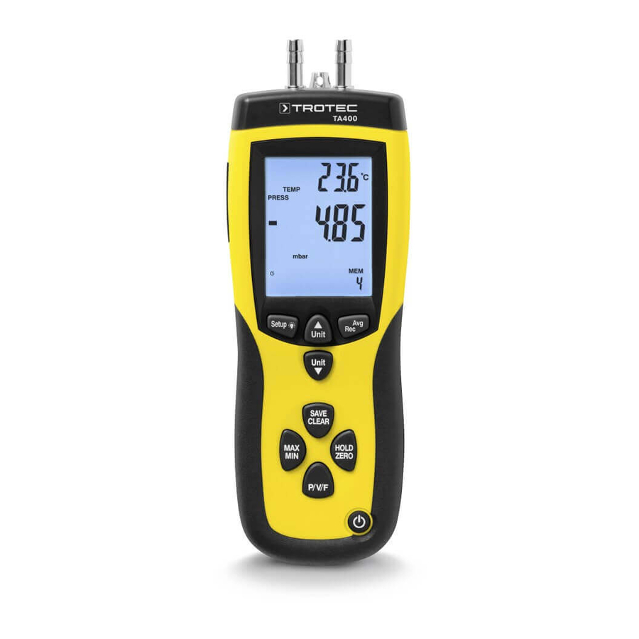 Trotec TA400 Manual De Instrucciones