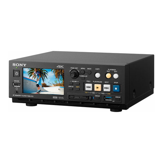 Sony PMW-PZ1 Manual De Instrucciones