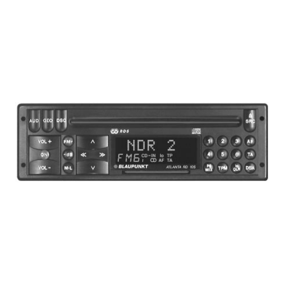 Blaupunkt Atlanta RD 105 Instrucciones De Manejo