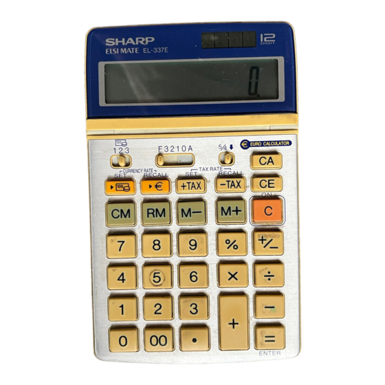 Sharp ELSI MATE EL-337E Manual De Manejo