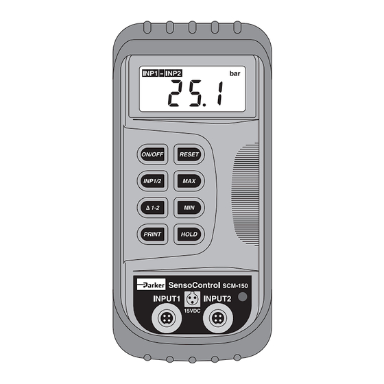 Parker SensoControl Serviceman SCM-150 Instrucciones Para El Manejo