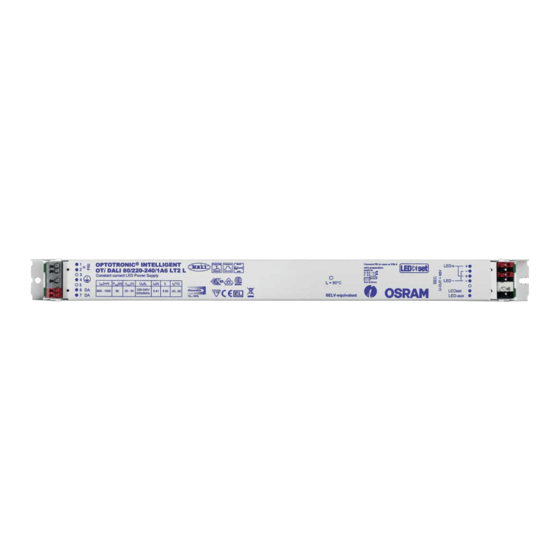 Osram OPTOTRONIC OTi DALI 80/220-240/1A6 LT2 L Manual De Instrucciones
