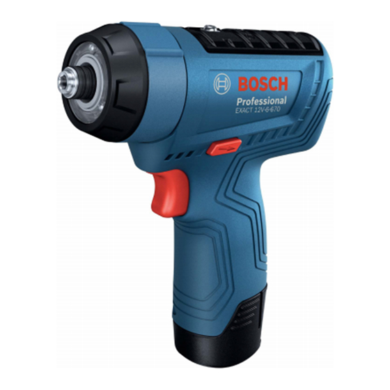 Bosch EXACT 12V-6-670 Manual Original