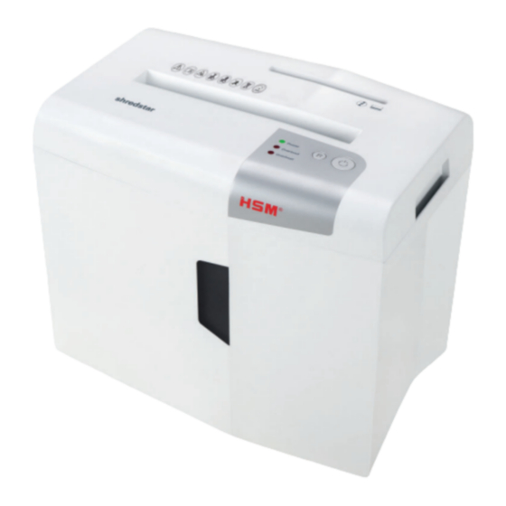 HSM shredstar S10 Instrucciones De Servicio