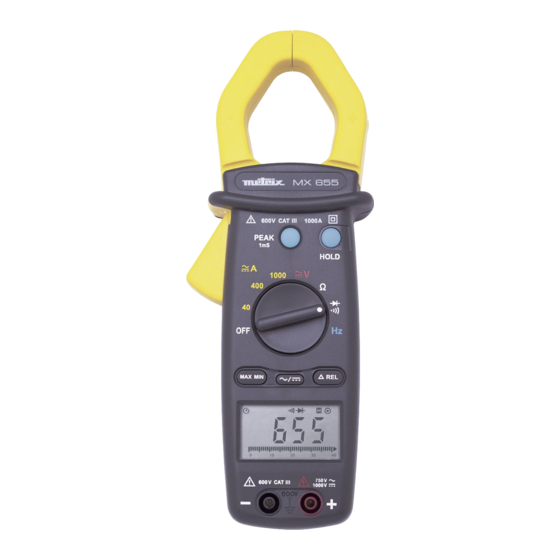 Metrix MX 650 Manual De Instrucciones