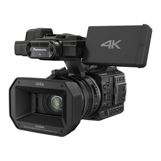 Panasonic HC-X1000 Instrucciones De Funcionamiento