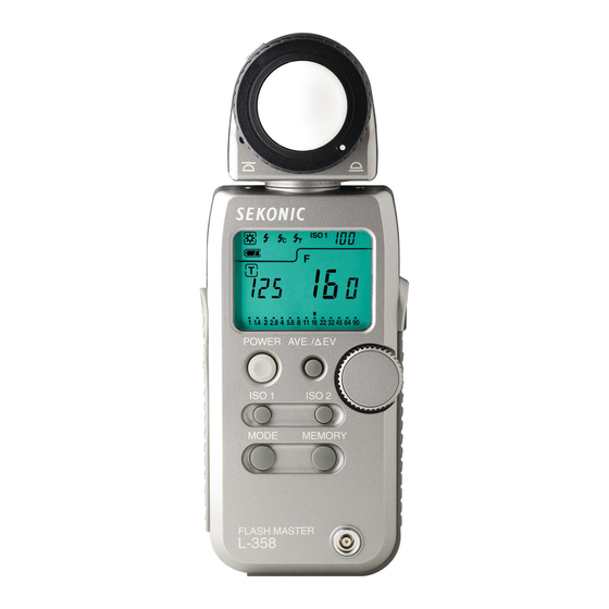Sekonic Flash Master L-358 Manual Del Usuario