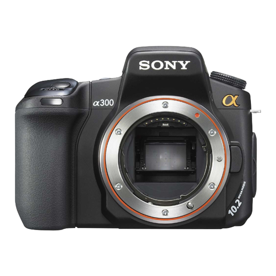Sony DSLR-A300 Manual De Instrucciones