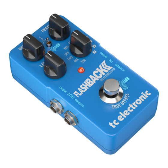 TC Electronic FLASHBACK DELAY AND LOOPER Manuales