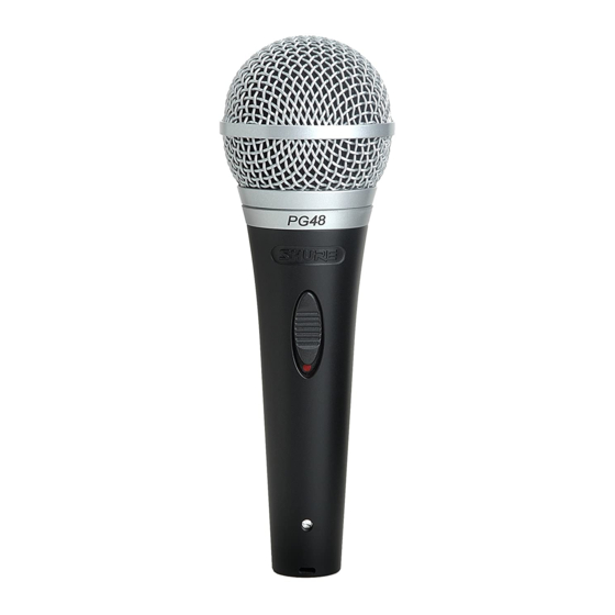 Shure PG48 Manual De Instrucciones