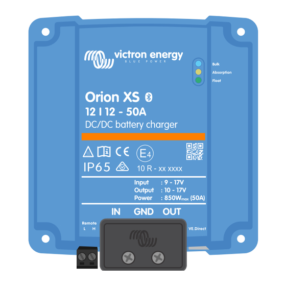 Victron energy Orion XS 12/12-50A DC-DC Manual Del Usuario