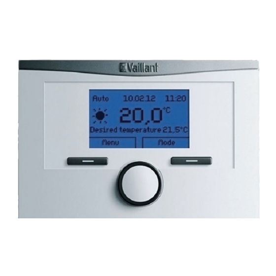 Vaillant calorMATIC 350 VRT 350 Manuales