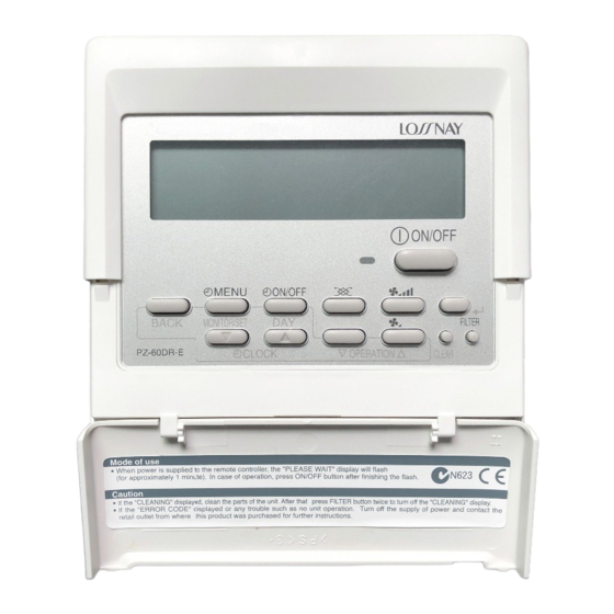 Mitsubishi Electric Lossnay PZ-60DR-E Instrucciones De Funcionamiento