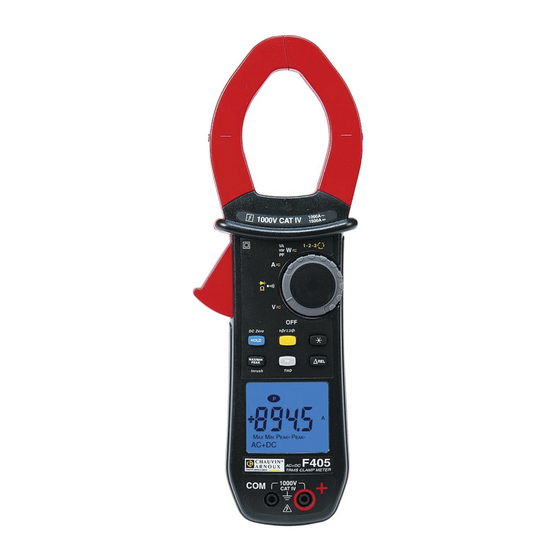 Chauvin Arnoux F405 Manual De Instrucciones