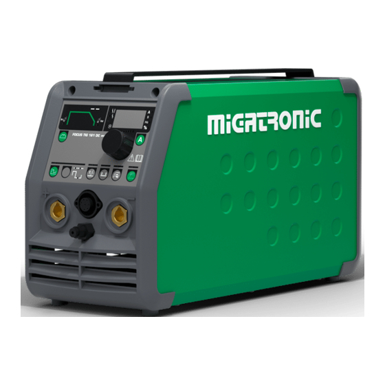 Migatronic FOCUS TIG 161 DC PFC Guía De Usuario