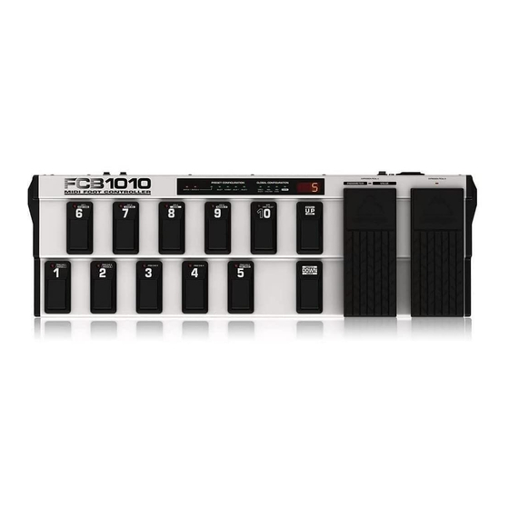 Behringer MIDI FOOT CONTROLLER FCB1010 Manual De Uso