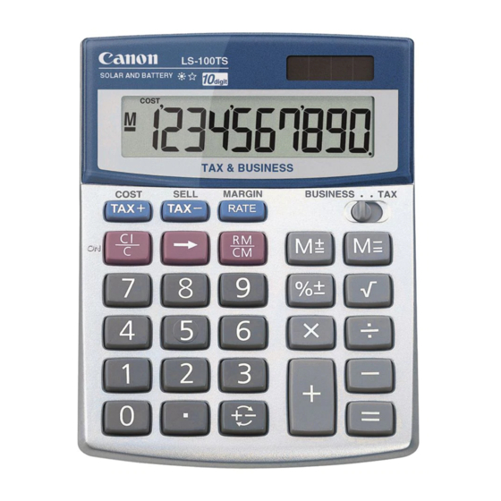 Canon LS-100TS Instrucciones