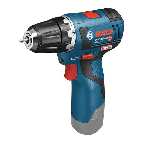 Bosch GSR 12V-20 Professional HEAVY DUTY Manual Original