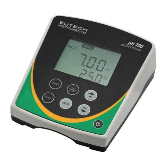 EUTECH INSTRUMENTS OAKTON 700 Serie Guía Rápida