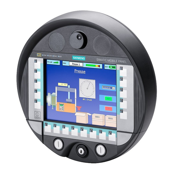 Siemens SIMATIC HMI Mobile Panel 277 IWLAN Manual Del Usuario