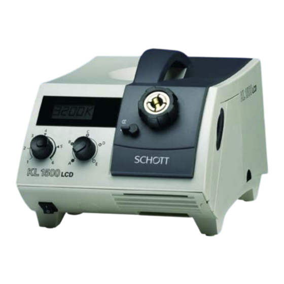 SCHOTT KL 1500 LCD Instrucciones De Uso
