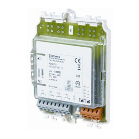 Siemens FDCI222 Manual Del Usuario