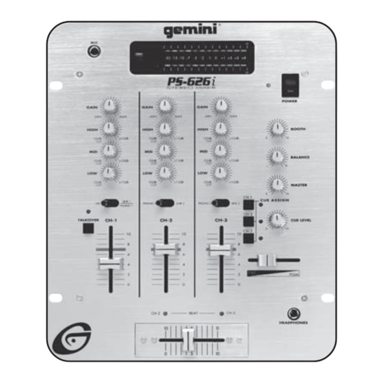 Gemini PS-626i Manuales