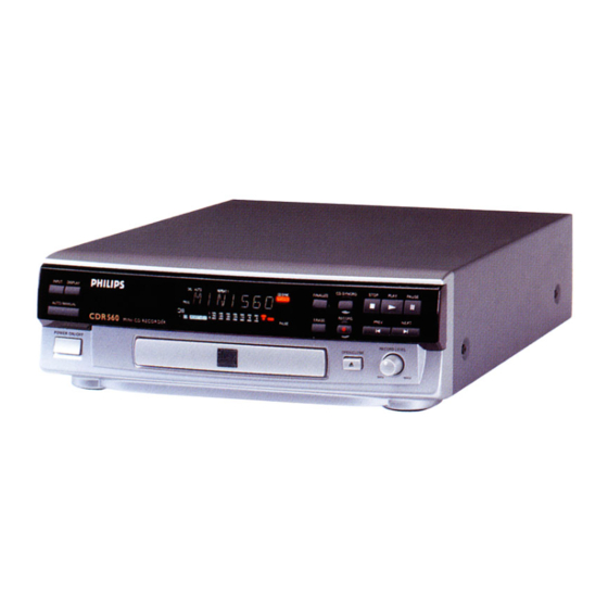 Philips CDR 560 Manuales