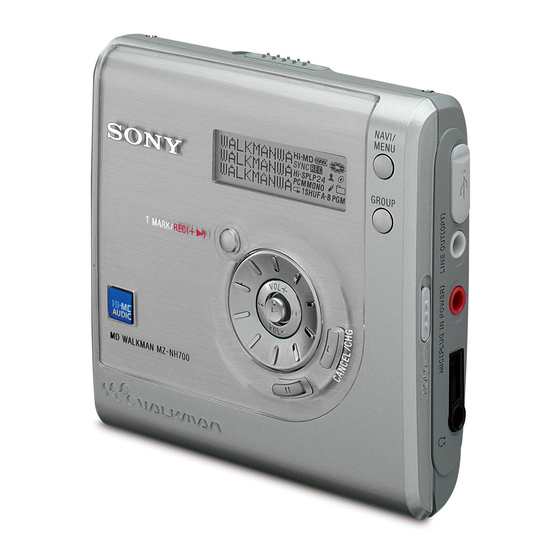 Sony MZ-NH700 Manual De Instrucciones