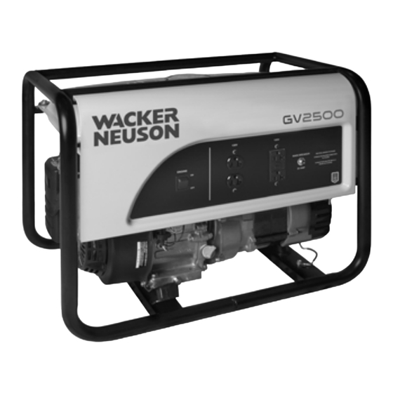 Wacker Neuson GV 2500A Manual De Instrucciones