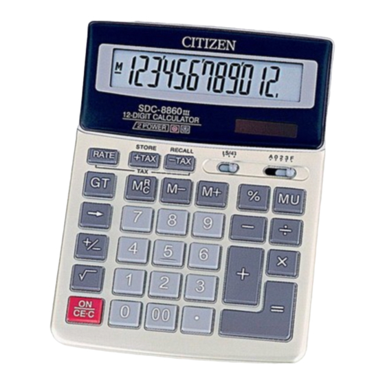 Citizen SDC-8860III Manual