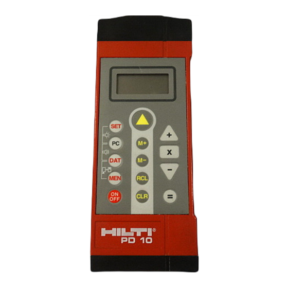 Hilti PD 10 Manual De Instrucciones