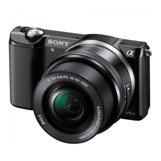 Sony A5000 Serie Manuales