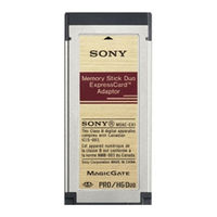 Sony MSAC-EX1 Manual De Instrucciones