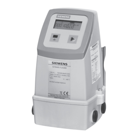 Siemens SITRANS FUS080 Instrucciones De Servicio