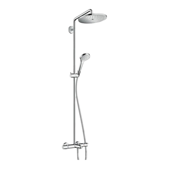 Hansgrohe Croma Select S 280 1jet Showerpipe 26792000 Manuales