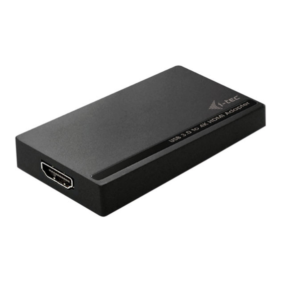i-tec U3HDMI4K Manual De Instrucciones
