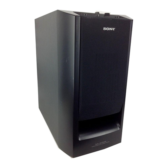 Sony SA-W305 Manual De Instrucciones