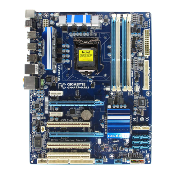 Gigabyte GA-P55-USB3 Manual De Usuario