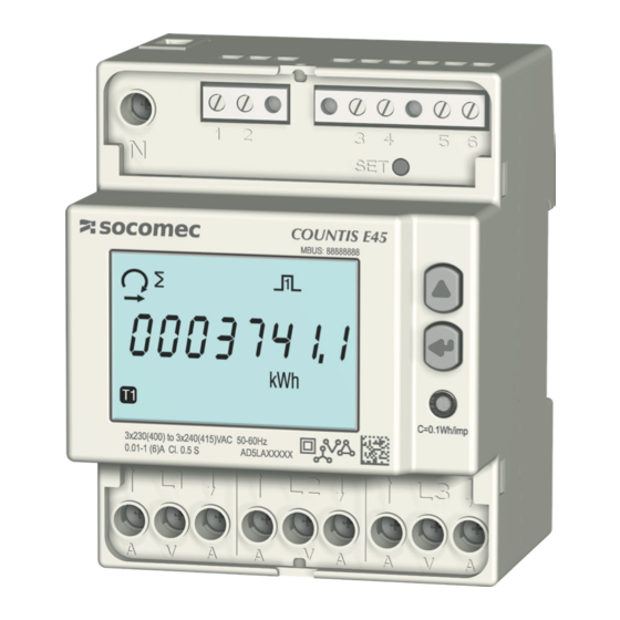 socomec COUNTIS E45 Instrucciones De Servicio